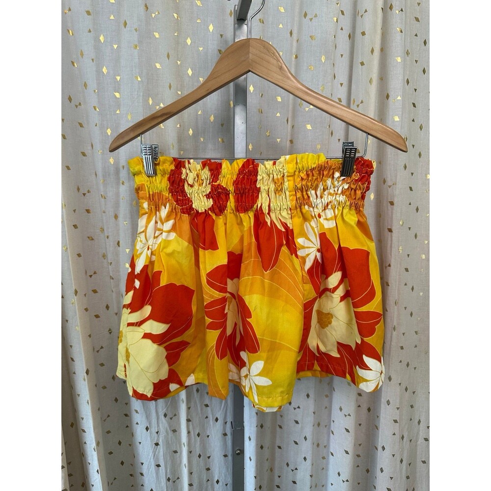 Rainbow Hawaii Girls Hawaiian Vibrant Adjustable Waist Hula Pāʻū Skirt 4-6